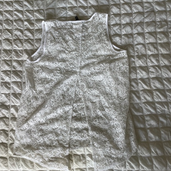 Express White Lace Tank Top - Picture 4 of 7